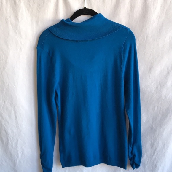 Alfani blue cowl neck sweater, size PM - Picture 4 of 6